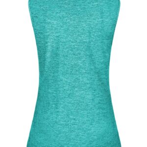 Vldnery Womens Polo Apparel Tops Moisture Wicking Athletic Workout Plus Size Sleeveless Tops Green (3XL)