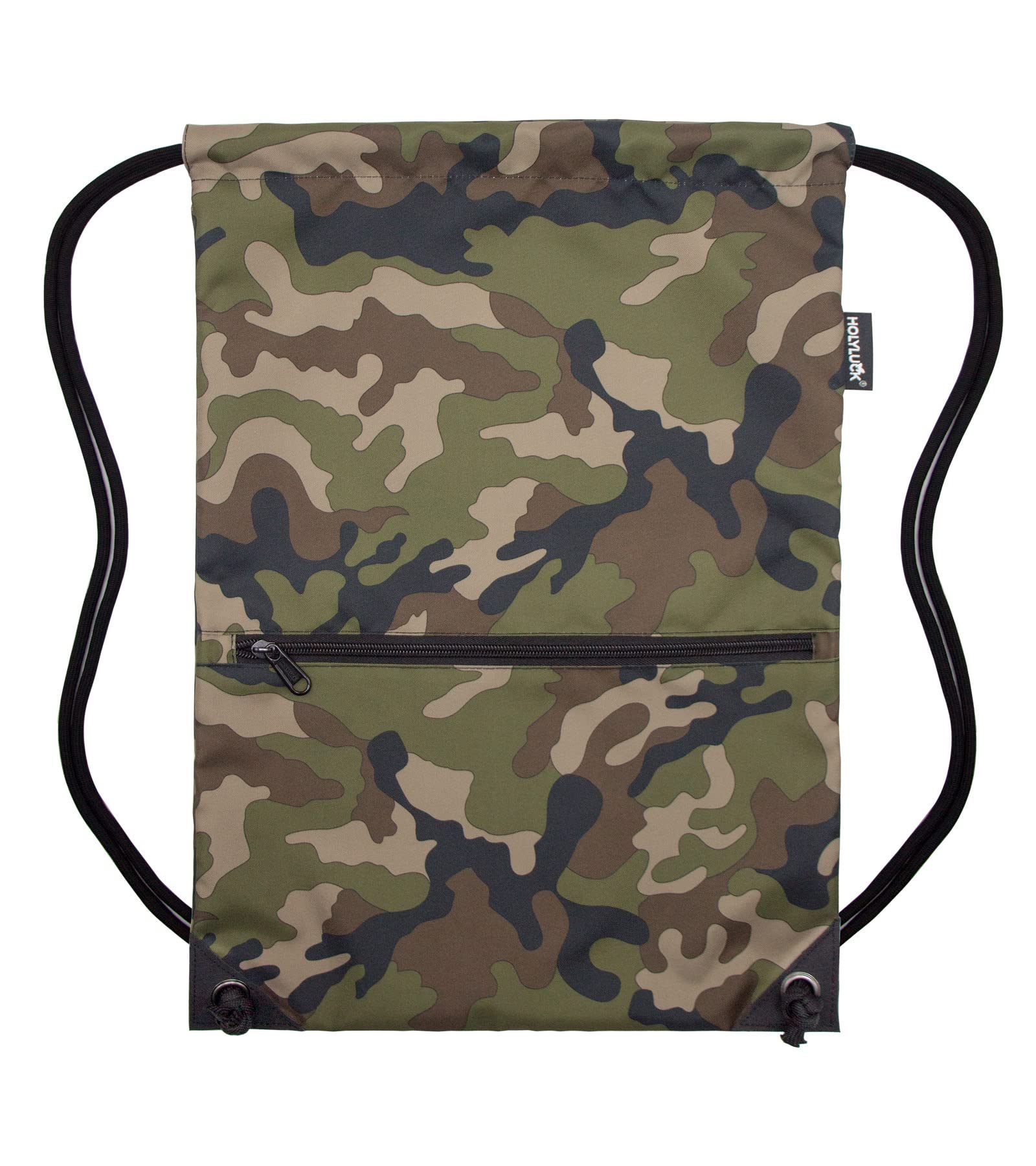 HOLYLUCK Drawstring Backpack Bag Sport Gym Sackpack (jungle camo)