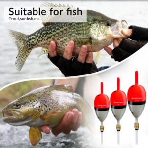 THKFISH Fishing Bobber Slip Bobber Fishing Floats for Crappie Balsa Bobbers for Panfish,Walleye,Salmon Floatage (Red, 1.5in * 5pcs)