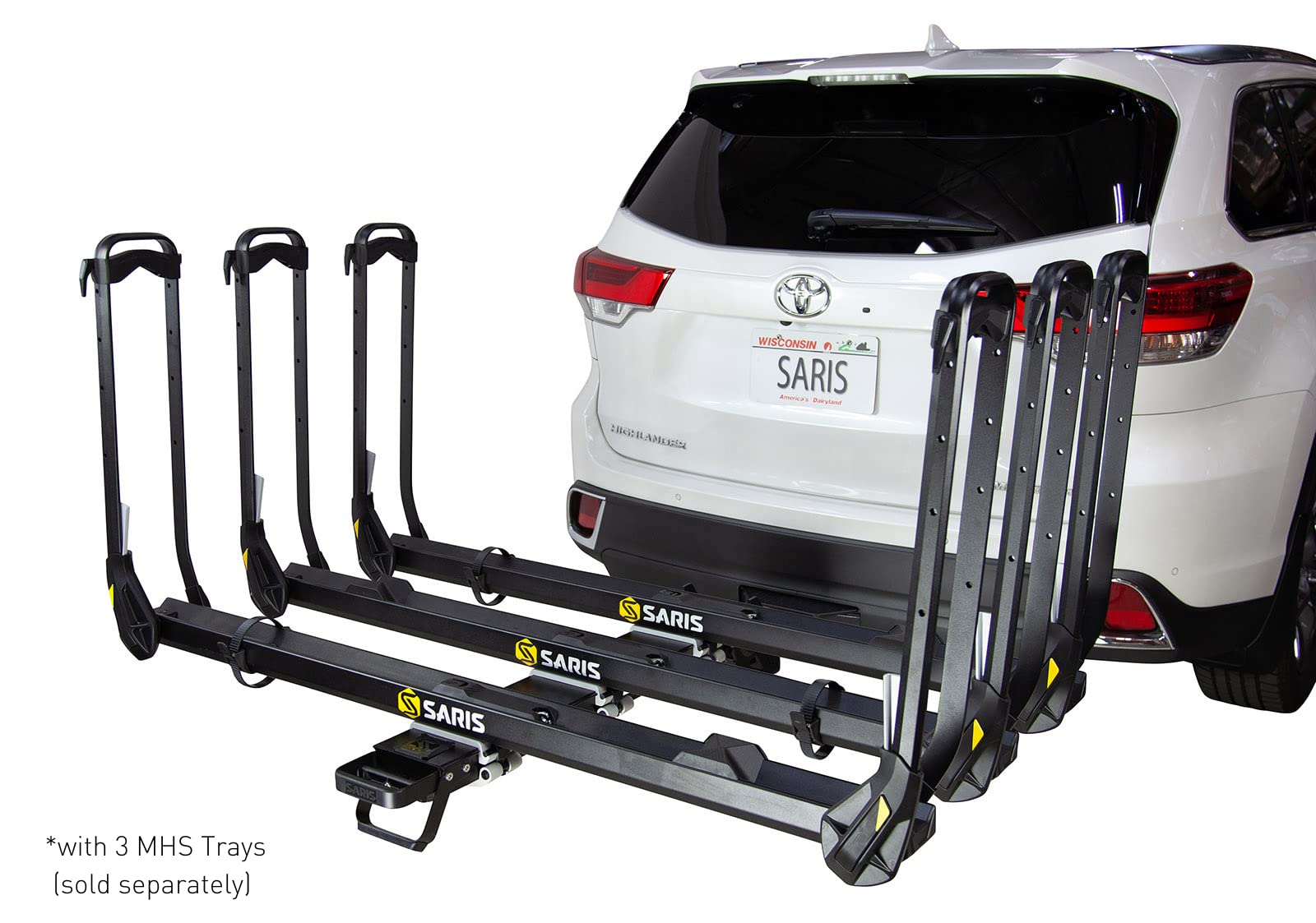 SARIS Bike Racks, Modular Hitch System Base, MHS 3+1 Base 2 Inch Hitch, Customizable Build Out Bicycle Rack, 3 Base Options