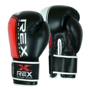 Rex Sports Punching Bag Gloves, Sparring Gloves, Boxing Gloves for Boxers, Boxing Wear Boxing Gloves, Training Gloves Mitts for Sparring, Kickboxing (12oz, Red/Black)