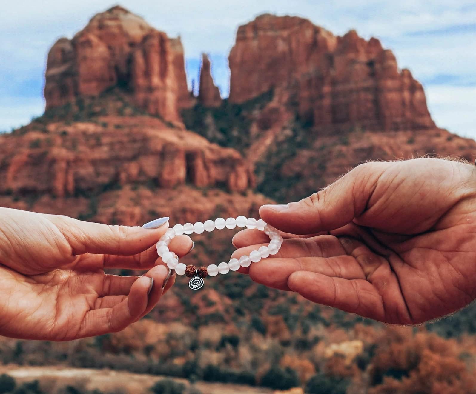 Gratitude Gifted Rose Quartz Bracelet for Women with Sterling Silver Gratitude Charm - Healing Crystal Jewelry, Appreciation Gift, Thankfulness Bracelet, Positive Energy & Emotional Balance.