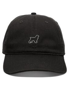 daxton dog breeds baseball dad hat unstructure low profile strapback, cocker spaniel dog, black hat