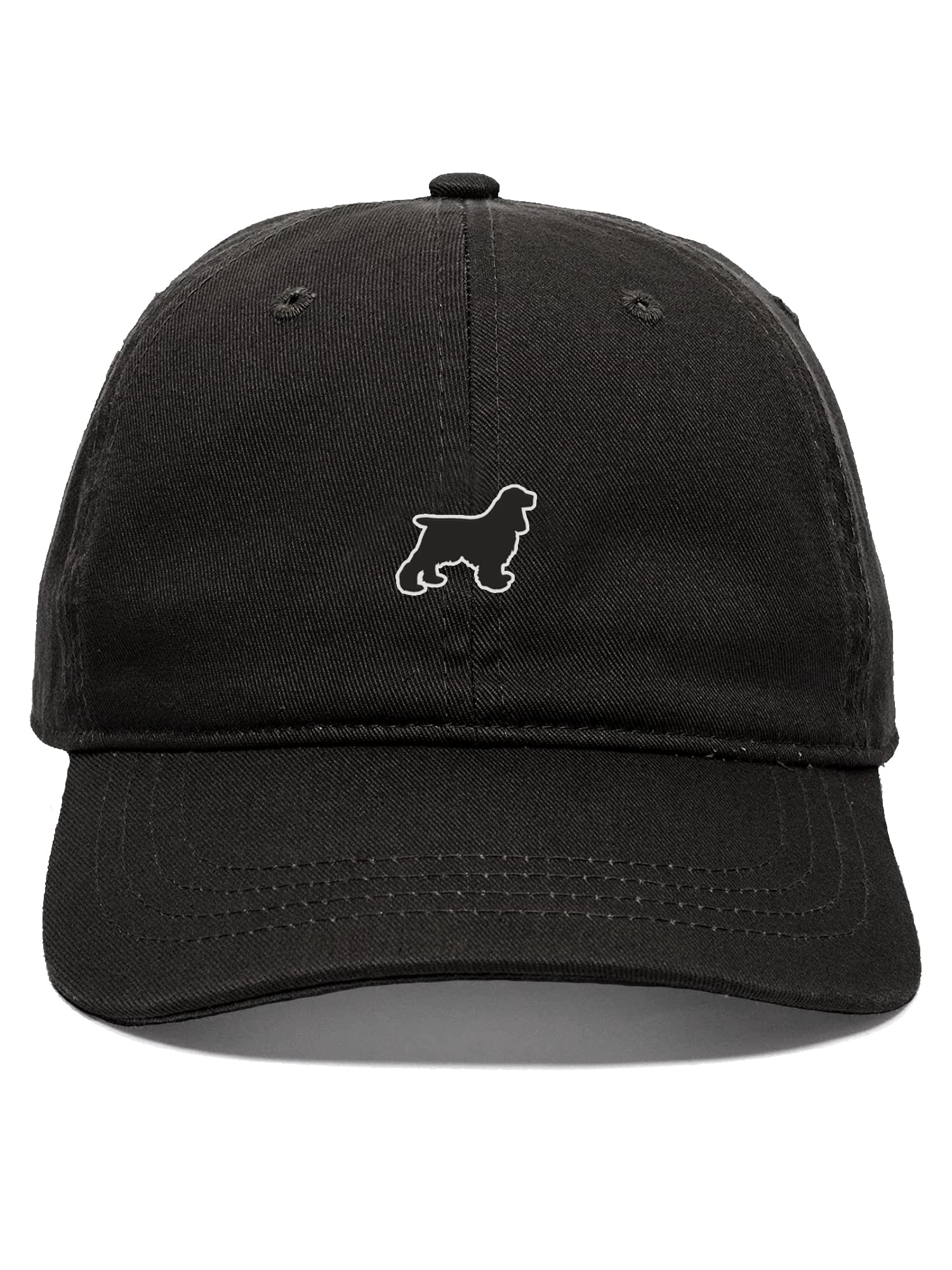 Daxton Dog Breeds Baseball Dad Hat Unstructure Low Profile Strapback, Cocker Spaniel Dog, Black Hat