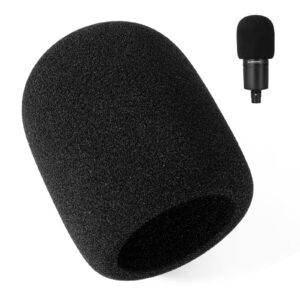 phantaccy pop filter/windscreen for audio-technica at-2020 at-2035 at-2040 at-2050 atr2500 atr2500x at-4040 microphones, foam mic cover for filtering plosives and hissing noise (foam-black)