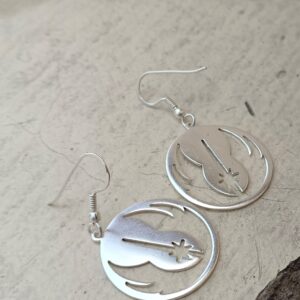 Rebel Alliance Jedi Order Earrings For Women Lightweight Dangle 925 Silver Earrings Hoop Trendy Jewelry Fashionable Fishhook Galactic Accessory Ideal Gift