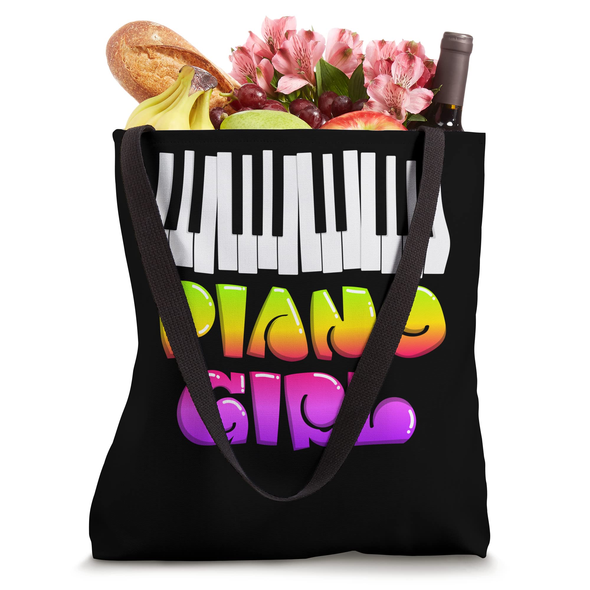 Piano Lover Girl Instrumental Sound Music Tote Bag