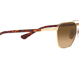 Persol PO2494S Square Sunglasses, Gold/Brown Gradient Polarized, 53 mm