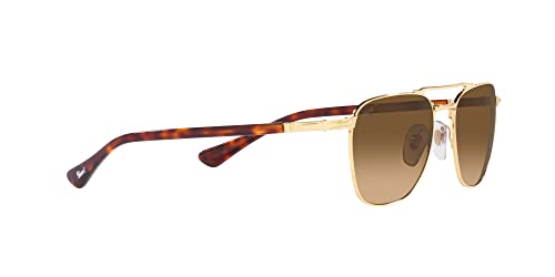 Persol PO2494S Square Sunglasses, Gold/Brown Gradient Polarized, 53 mm