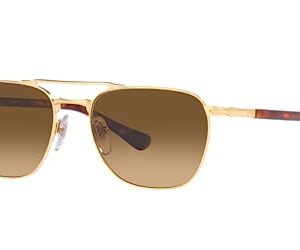 Persol PO2494S Square Sunglasses, Gold/Brown Gradient Polarized, 53 mm