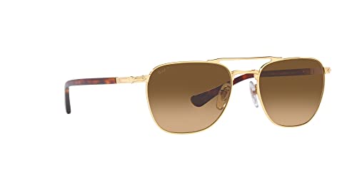 Persol PO2494S Square Sunglasses, Gold/Brown Gradient Polarized, 53 mm