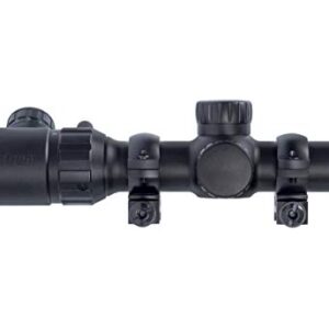 Monstrum 1-4x20 Rifle Scope | Monstrum Picatinny Scope Rings with Integrated Level Bubble | Bundle