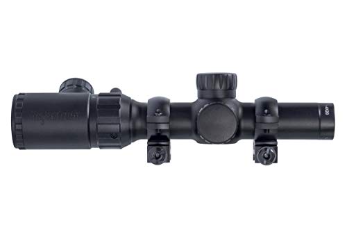 Monstrum 1-4x20 Rifle Scope | Monstrum Picatinny Scope Rings with Integrated Level Bubble | Bundle