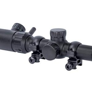 Monstrum 1-4x20 Rifle Scope | Monstrum Picatinny Scope Rings with Integrated Level Bubble | Bundle