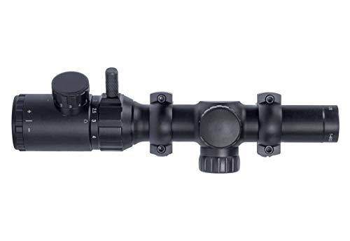 Monstrum 1-4x20 Rifle Scope | Monstrum Picatinny Scope Rings with Integrated Level Bubble | Bundle