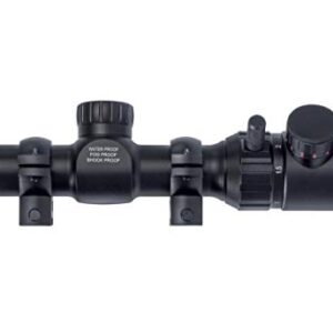 Monstrum 1-4x20 Rifle Scope | Monstrum Picatinny Scope Rings with Integrated Level Bubble | Bundle