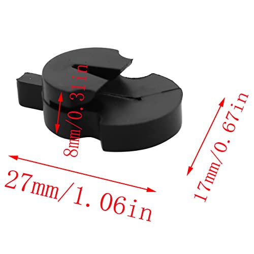 Tourte Style Rubber Mute LQ Industrial 3PCS Tourte-Style Black Rubber Mute for All Violins Small Violas Ultra Practice Silencer (TSRMAVUP-27x17x8-B3)