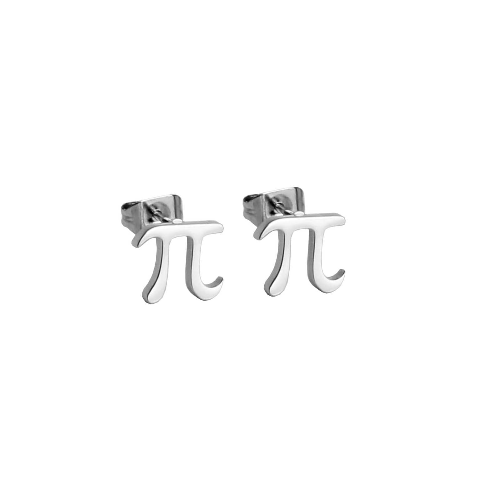 Pi Infinity Symbol Earring Dainty Greek Alphabet Letter Stud Earring (pi stud)