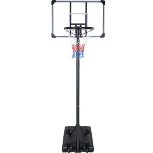 HooKung Portable Basketball Hoops & Goals 35.4 Inch Backboard Basketball System Height Adjustable 6.2ft -8.5ft for Adult Teenagers Indoor Outdoor Use