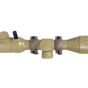 Monstrum 3-9x32 AO Rifle Scope | Flat Dark Earth | Monstrum Picatinny Scope Rings with Integrated Level Bubble | Bundle