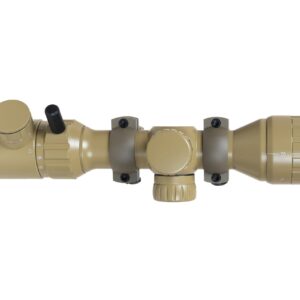 Monstrum 2-7x32 AO Rifle Scope | Flat Dark Earth | Monstrum Picatinny Scope Rings with Integrated Level Bubble | Bundle