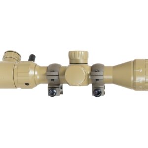 Monstrum 3-9x32 AO Rifle Scope | Flat Dark Earth | Monstrum Picatinny Scope Rings with Integrated Level Bubble | Bundle