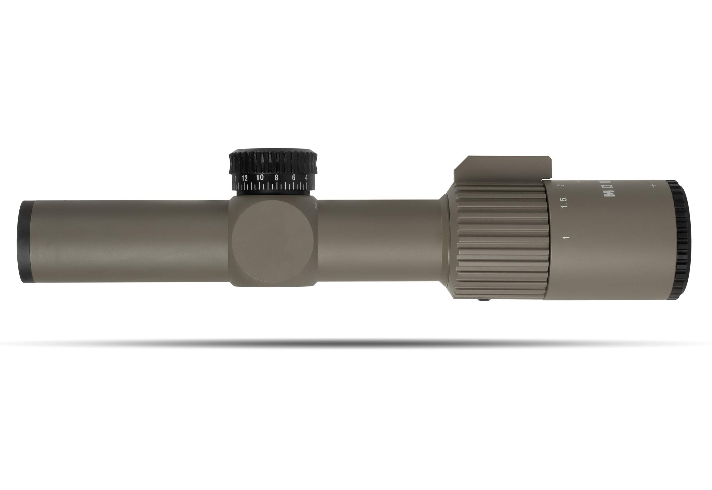 Monstrum Alpha Series 1-4x24 FFP Rifle Scope | Flat Dark Earth | Monstrum Scope Mount with 45 Degree Offset Picatinny Rail Mount | Bundle