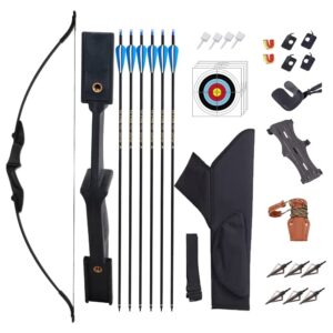 SOPOGER Archery Recurve Bow and Arrow Set 53'' Takedown Recurve Bow Right and Left Hand for Youth Beginner Recurve Bow 20-40lbs (20 LBS)