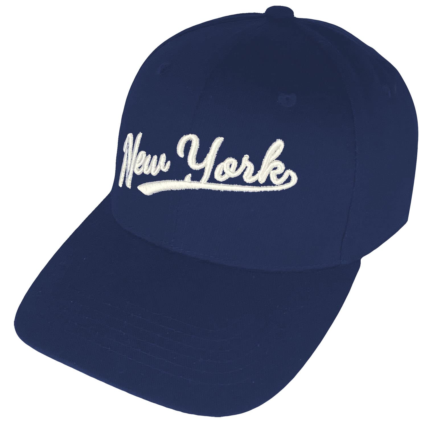 New York Big 3D Embroidery Adjustable Fit Hat Baseball Cap - Navy OneSize