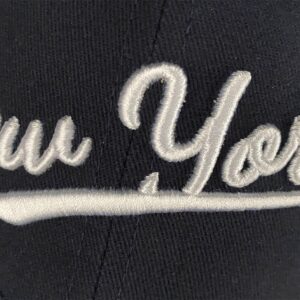 New York Big 3D Embroidery Adjustable Fit Hat Baseball Cap - Navy OneSize