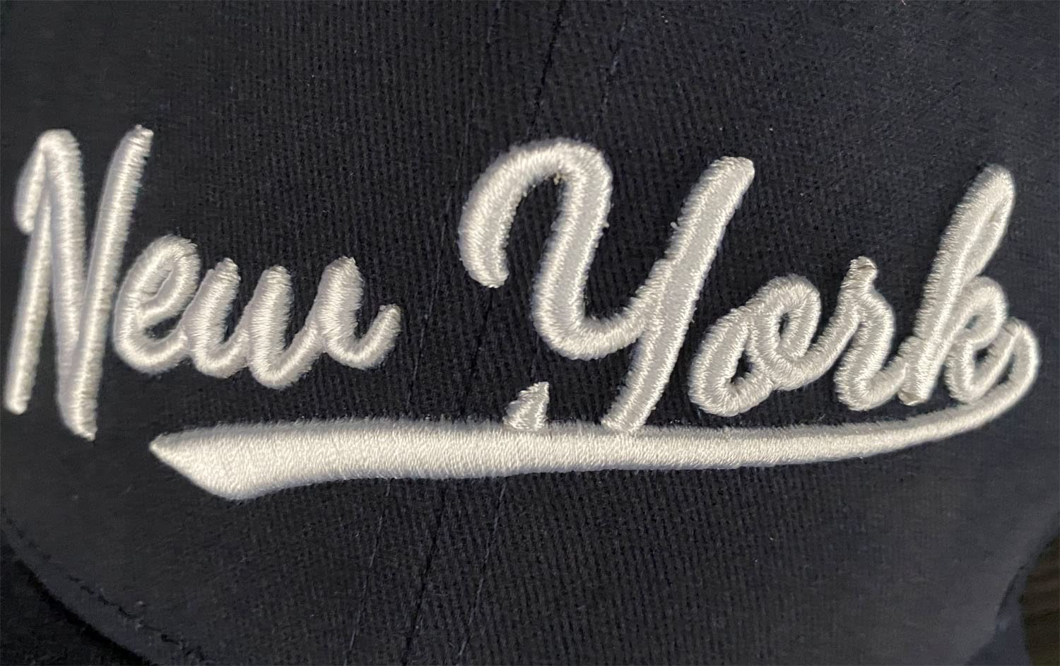 New York Big 3D Embroidery Adjustable Fit Hat Baseball Cap - Navy OneSize