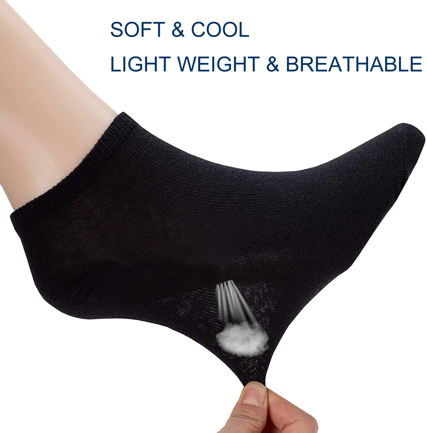 RICHBULL 100 Pairs Thin Low Cut Ankle Socks for Men & Women Bulk Socks,Breathable Casual Socks Athletic Sock Wholesale