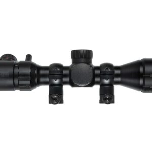 Monstrum 3-9x32 AO Rifle Scope | Monstrum Picatinny Scope Rings with Integrated Level Bubble | Bundle