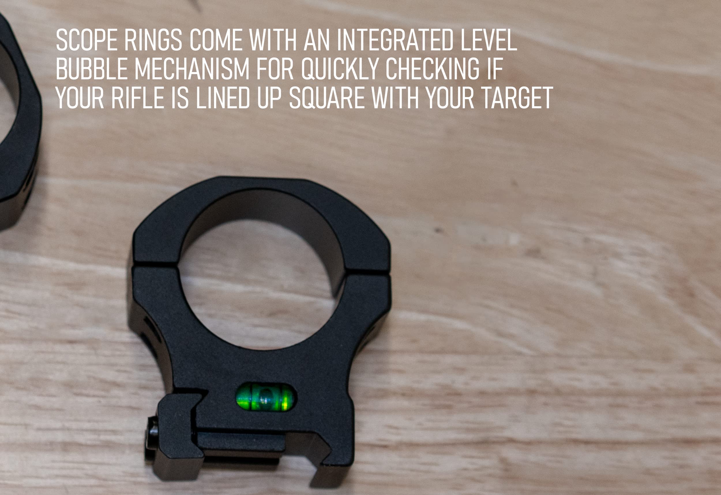 Monstrum 3-9x32 Rifle Scope | Monstrum Picatinny Scope Rings with Integrated Level Bubble | Bundle