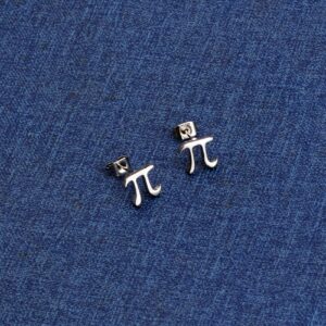 Pi Infinity Symbol Earring Dainty Greek Alphabet Letter Stud Earring (pi stud)