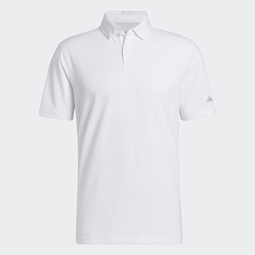 adidas Men's Go-to Golf Polo Shirt, White Melange, X-Large