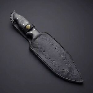 Handmade Carbon Steel Black Coated Hunk knife 14'' Cemexa A019