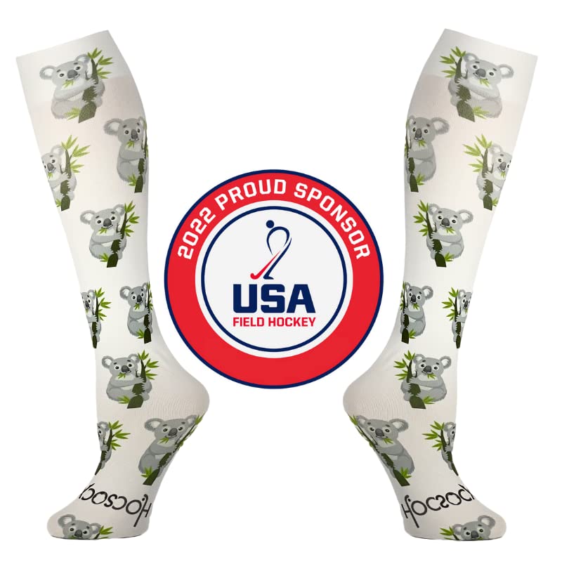 Hocsocx Koalas Socks Performance Liner Moisture-Wicking Protection for Field Hockey, Ice Hockey, and Soccer