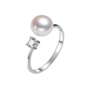 6mm Cultured Freshwater Open Band Pearl Ring