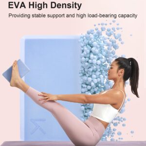 KEEP Yoga Block, High-Density EVA Foam 2 Pack Yoga Block with Non-Slip Textured Surface, Supportive, Lightweight - Ideal for Yoga, Pilates, and Stretching Exercises