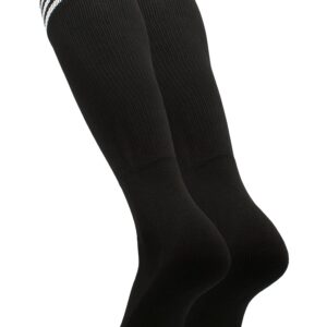 TCK Prosport Striped Tube Socks (Black/White, X-Small)