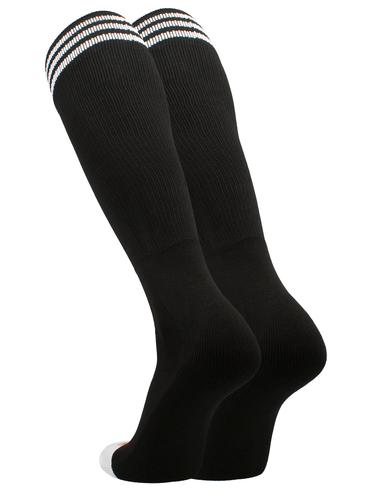 TCK Prosport Striped Tube Socks (Black/White, X-Small)