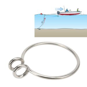 Yuecoom Anchor Retrieval Ring, 8mm Stainless Steel Marine Anchor Retrieving System for Boat Yacht Fishing