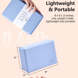 KEEP Yoga Block, High-Density EVA Foam 2 Pack Yoga Block with Non-Slip Textured Surface, Supportive, Lightweight - Ideal for Yoga, Pilates, and Stretching Exercises