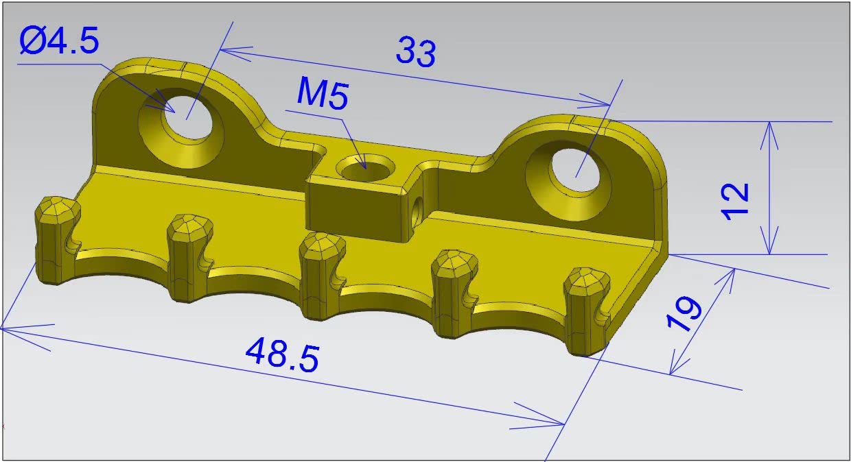 Guyker Electric Guitar Tremolo Bridge Spring Claw Full Solid Brass Hook With Screw