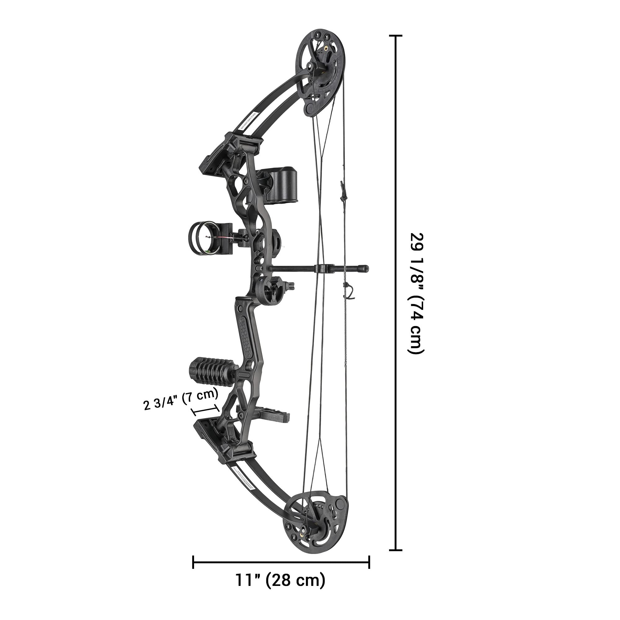 AW Youth Compound Bow Kit 16 to 28 Lbs Draw Weight Arrows Archery Outdoor Hunting, for Teenagers Young Archers or Beginners