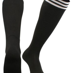 TCK Prosport Striped Tube Socks (Black/White, X-Small)