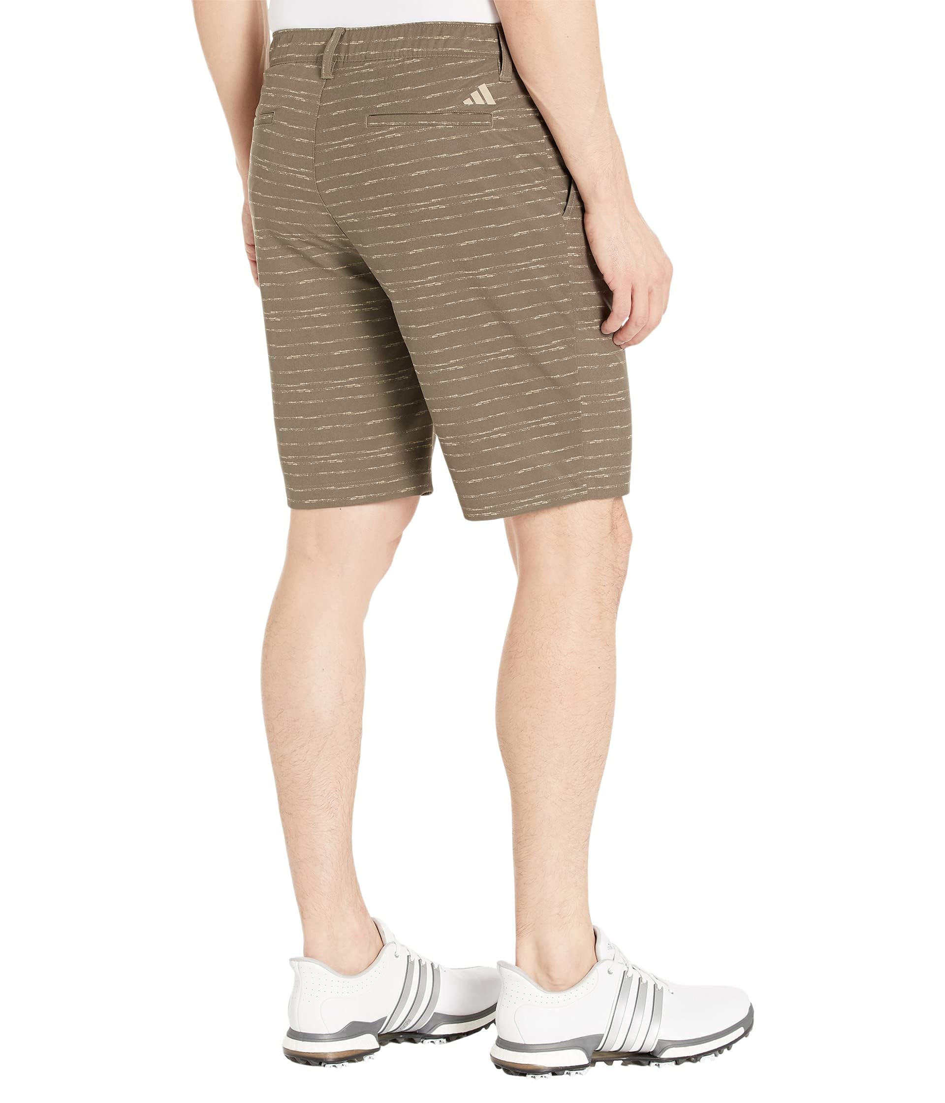 adidas Men's Textured 9 Inch Golf Shorts, Olive Strata, 36