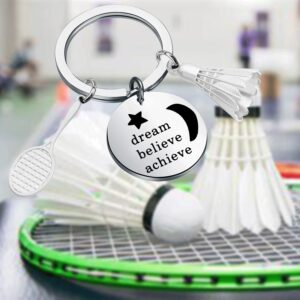 WSNANG Badminton Keychain Badminton Lover Gift Badminton Player Gift Sports Clubs Backpack Decoration (Badminton KC)