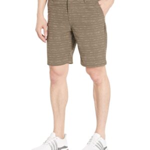 adidas Men's Textured 9 Inch Golf Shorts, Olive Strata, 36